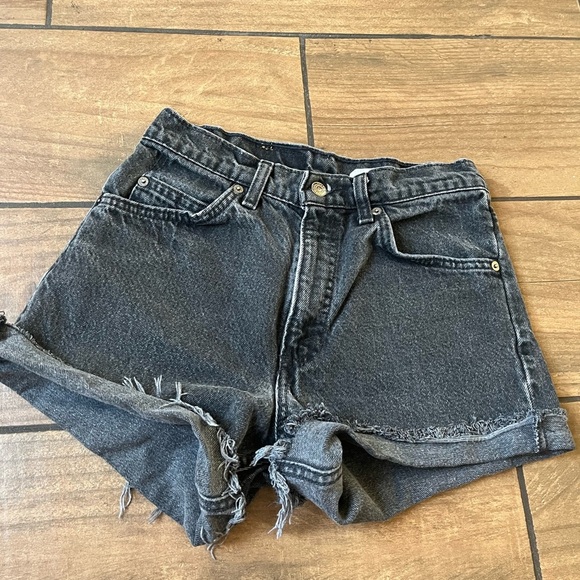 Levi's Pants - Vintage orange tab Levi’s made in USA black shorts